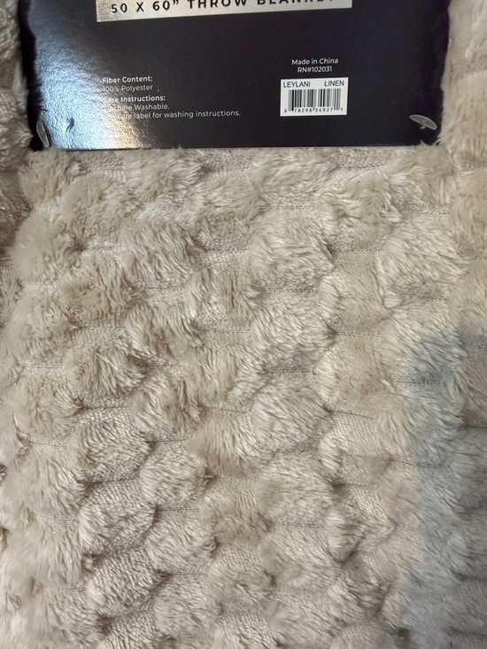 Luxury Living Plush Throw Blanket - Taupe - Picture 5 of 5
